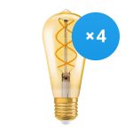 Multipack 4x Ledvance Vintage 1906 LED E27 Pera Oro 4W 300lm - 820 Luz muy Cálida | Regulable - Reemplazo 25W