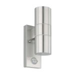 Eglo Luz De Pared Riga 5 Acero Inoxidable Up & Down 2W 250lm - 830 Luz Cálida | IP44 - Sensor De Movimiento