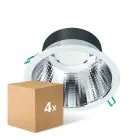 Multipack 4x Philips Downlight LED Coreline DN142B Aluminium Blanco 19.2W 2300lm 60D - 830 Luz Cálida | Recorte 200mm - IP20 - UGR
